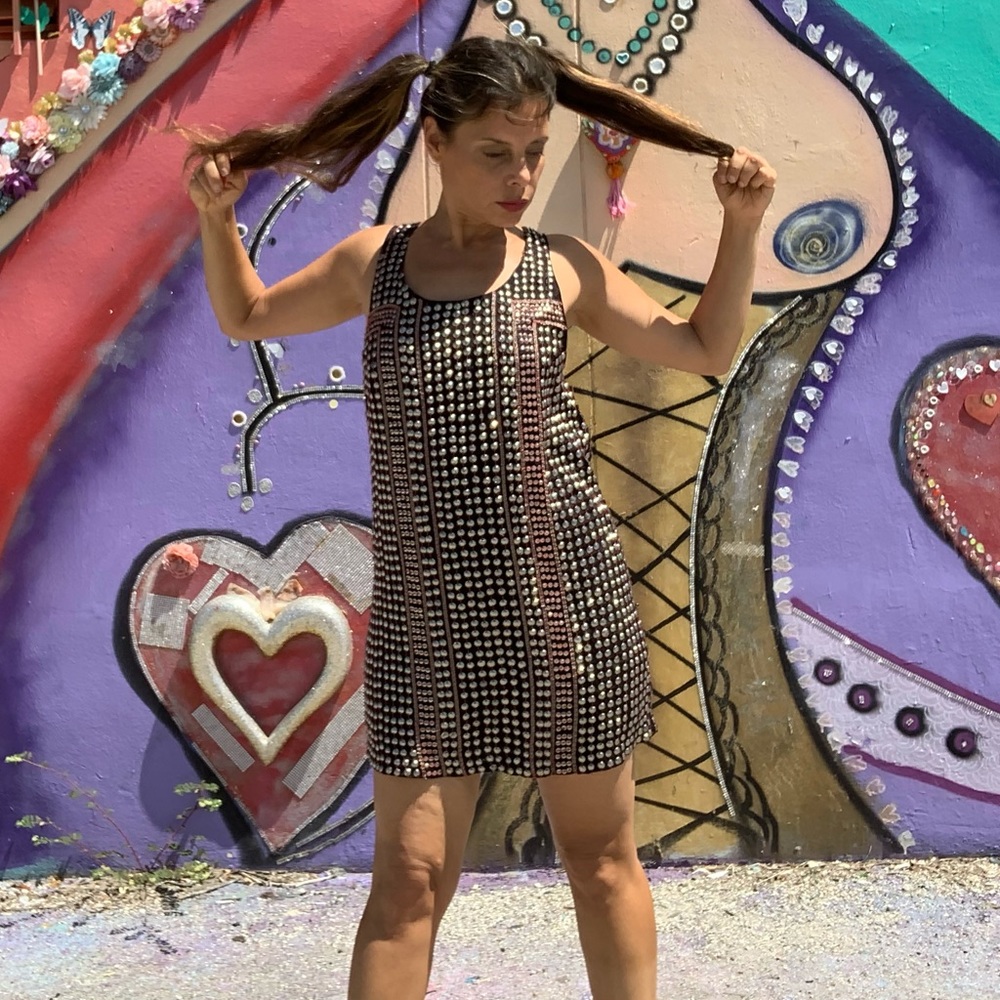 Urban outfitters dress all studs sexy club s/m